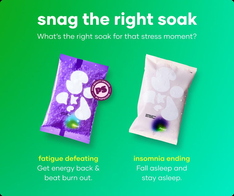 Fatigue Defeating and Insomnia Ending stresscare bath soak pouches side by side