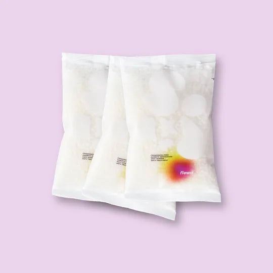 three fragrance-free anxiety destroying magnesium bath soak pouches